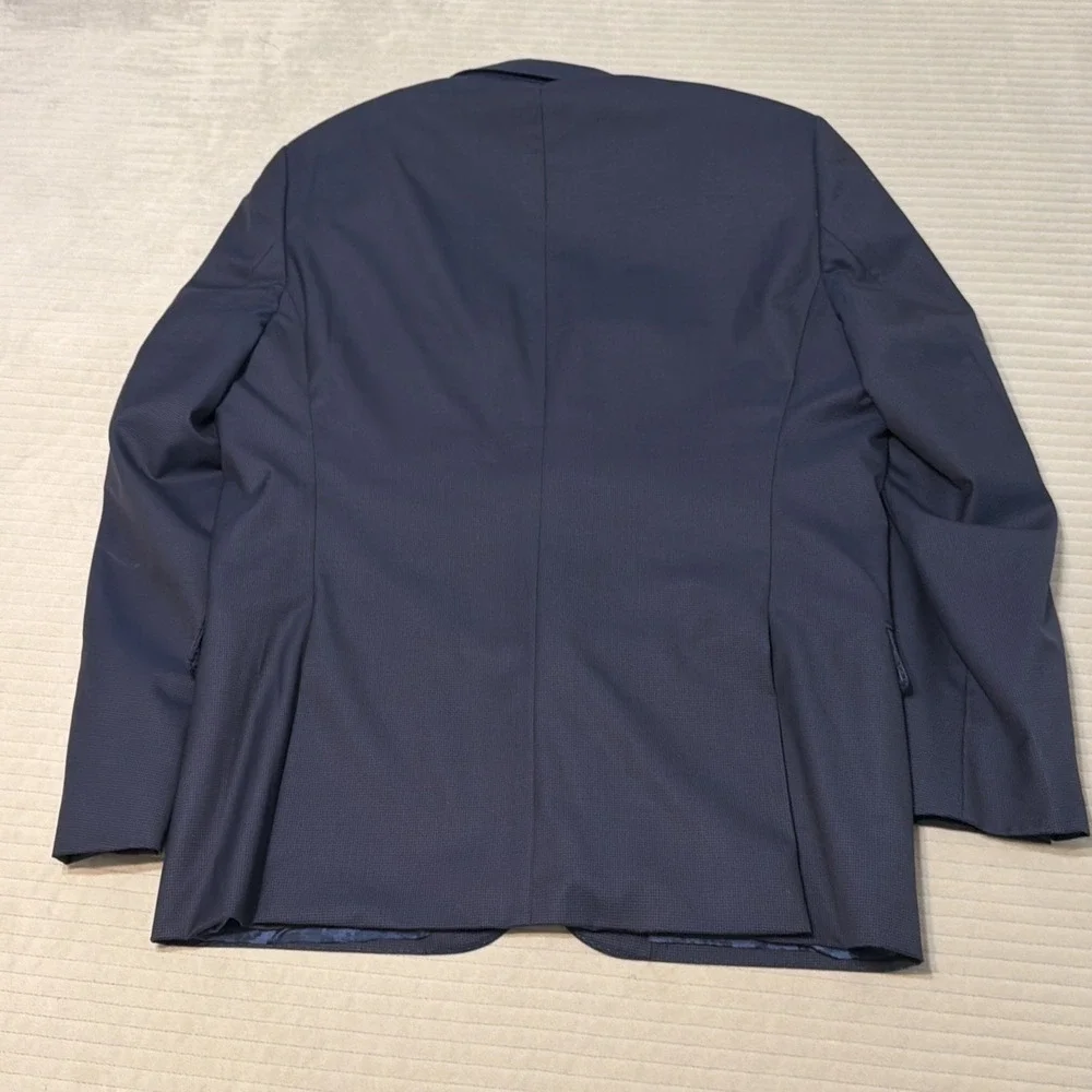 J. Hilburn Navy Blazer-Vitale Barberis Canonico wool-46R-Custom Lining